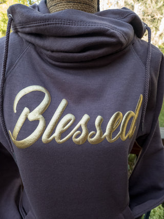 Blessed Puff Print Java Funnel Neck - Ladies Fit