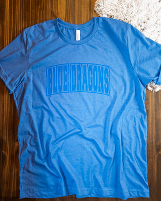 Blue Dragons Tonal Heather Blue Tee