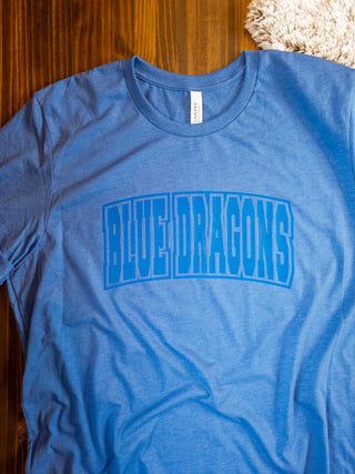 Blue Dragons Tonal Heather Blue Tee