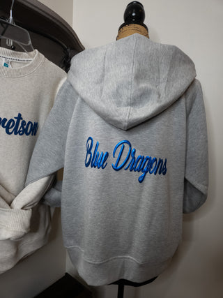 Blue Dragons Ladies Relaxed Hooded Full Zip