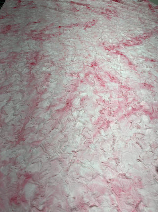 Pink Blush Galaxy w/White Hide - Double Sided Minky Blanket - Choose Size