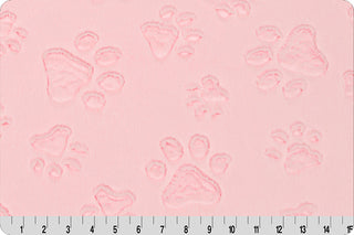 Vibrant Colorful Prism Paw Print Blanket w/ Pink Paw Print Embossed Minky-Choose Size