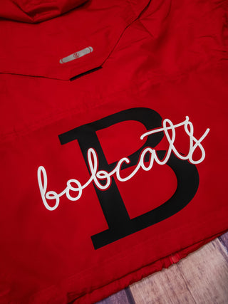 Bobcats B Red Lightweight Jacket - LADIES LARGE