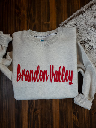 Brandon Valley Pep Rally Ribbed Crewneck Sweatshirt