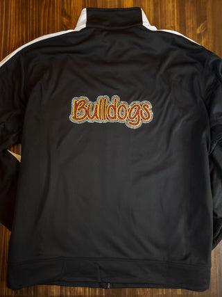 Bulldogs Rhinestone Black Full Zip Jacket