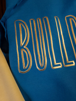Bulldogs Metallic Puff Blue Moon Beach Wash Hooded Sweatshirt