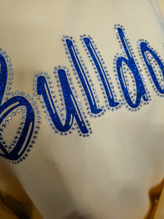 Bulldogs Rhinestone Dyed Butter Crewneck Sweatshirt