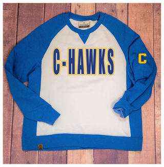 C-Hawks Blue League Crewneck - Ladies Fit