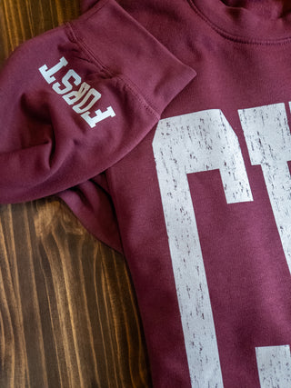 CHS Go Greyhounds! Maroon Classic Crewneck Sweatshirt