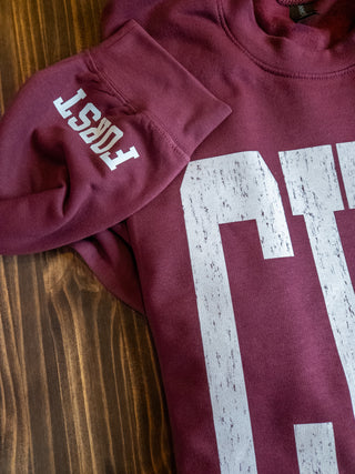 CHS Go Greyhounds! Maroon Classic Crewneck Sweatshirt