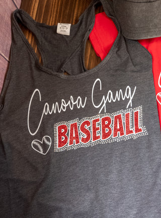 Canova Gang Baseball Rhinestone Keyhole Tank