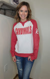 Cardinals L Red League Crewneck - Ladies Fit