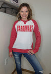 Cardinals L Red League Crewneck - Ladies Fit