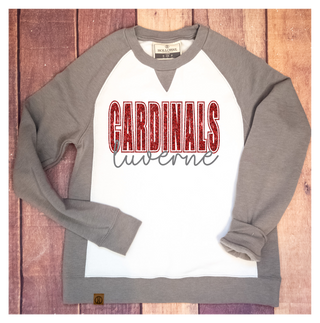 Cardinals Luverne Gray League Crewneck - Ladies Fit