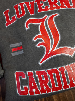 Luverne Cardinals Dyed Fleece Pepper Crewneck Sweatshirt