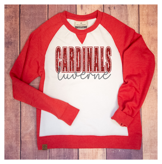 Cardinals Luverne Red League Crewneck - Ladies Fit