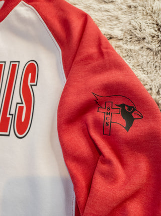 Cardinals SMCS Red League Crewneck - Ladies Fit
