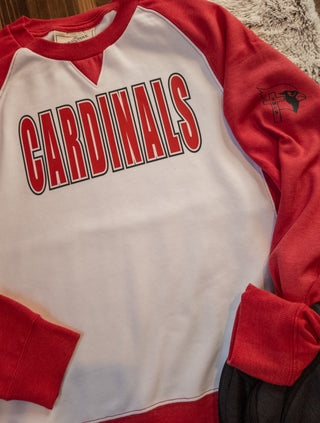 Cardinals SMCS Red League Crewneck - Ladies Fit