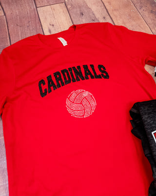 Cardinals Volleyball Rhinestone Tee