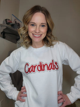 Cardinals Rhinestone Dyed Crewneck Sweatshirt