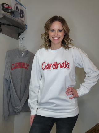 Cardinals Rhinestone Dyed Crewneck Sweatshirt