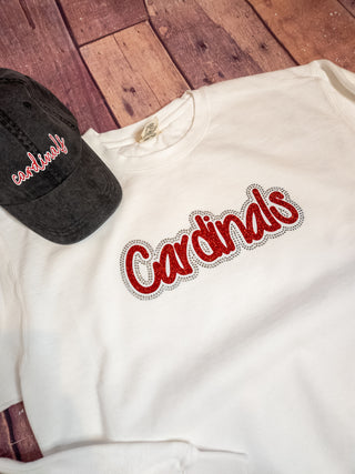 Cardinals Rhinestone Dyed Crewneck Sweatshirt