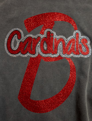 Cardinals B Rhinestone Dyed Pepper Crewneck Sweatshirt