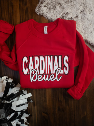 Deuel Cardinals Red Sponge Fleece Crewneck Sweatshirt