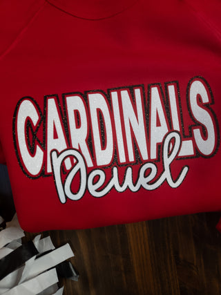 Deuel Cardinals Red Sponge Fleece Crewneck Sweatshirt