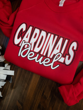 Deuel Cardinals Red Sponge Fleece Crewneck Sweatshirt