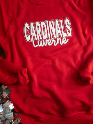 Luverne Cardinals Red Sponge Fleece Crewneck Sweatshirt