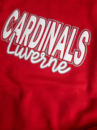 Luverne Cardinals Red Sponge Fleece Crewneck Sweatshirt