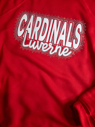 Luverne Cardinals Rhinestone Red Crewneck Sweatshirt