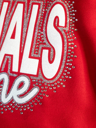 Luverne Cardinals Rhinestone Red Crewneck Sweatshirt