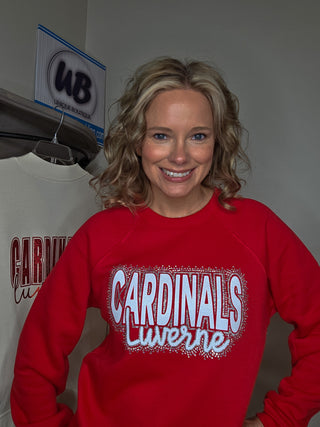 Luverne Cardinals Rhinestone Red Crewneck Sweatshirt