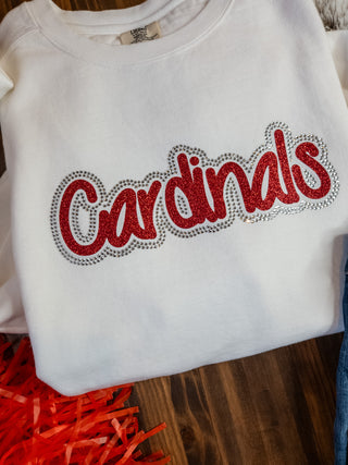 Cardinals Rhinestone Dyed Crewneck Sweatshirt