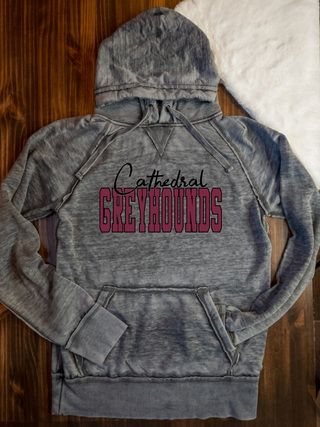 Cathedral Greyhounds Dark Smoke Zen Fleece Hoodie