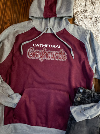 Cathedral Greyhounds Rhinestone Spirit Hoodie