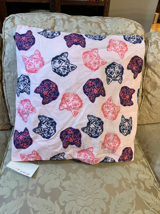Cats Flannel Pillow Cover 18"