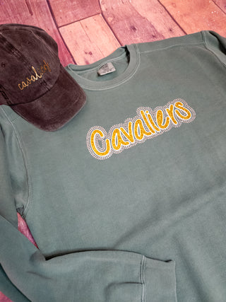 Cavaliers Rhinestone Dyed Crewneck Sweatshirt