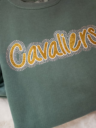 Cavaliers Rhinestone Dyed Crewneck Sweatshirt