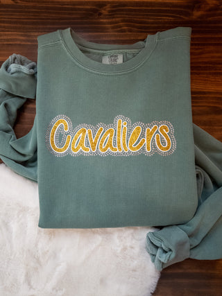 Cavaliers Rhinestone Dyed Crewneck Sweatshirt