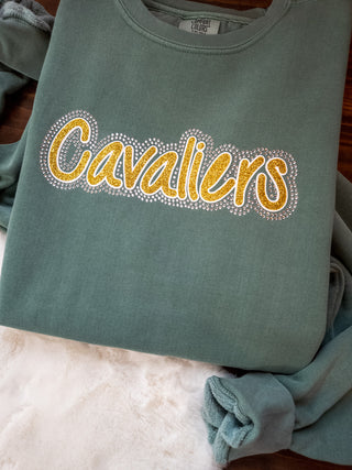 Cavaliers Rhinestone Dyed Crewneck Sweatshirt