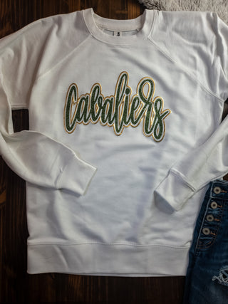 Cavaliers Sparkle and Puff French Terry Crewneck Sweatshirt