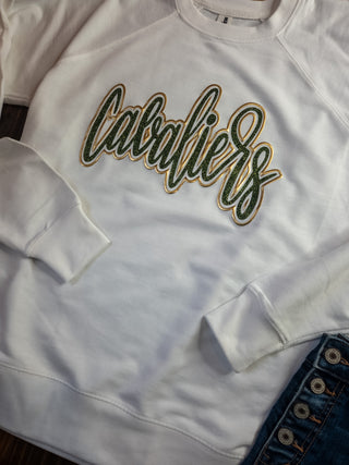 Cavaliers Sparkle and Puff French Terry Crewneck Sweatshirt