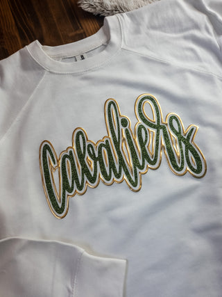 Cavaliers Sparkle and Puff French Terry Crewneck Sweatshirt