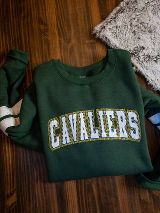 Cavaliers Rhinestone Forest Ladies Relaxed Varsity Crewneck