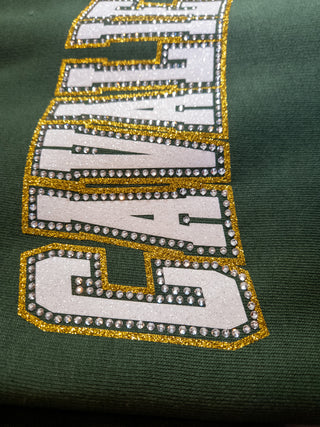 Cavaliers Rhinestone Forest Ladies Relaxed Varsity Crewneck