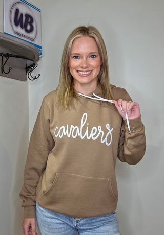 Cavaliers Vintage Brown Sponge Fleece Hoodie