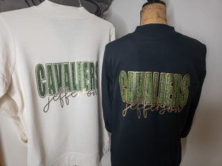 Jefferson Cavaliers Black French Terry Bomber Zip-Up